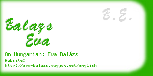 balazs eva business card